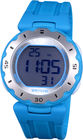 Relógios de Digitas das mulheres cianas do cronógrafo do LCD do azul com resistência de água 100M