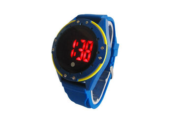 Relógio digital conduzido unisex azul de tela de toque do à prova de água para esportes