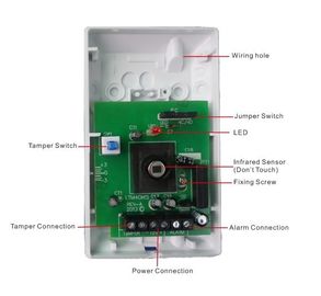 Único detector de movimento interno prendido do alarme de PIR com imunidade do animal de estimação