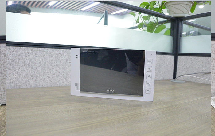 Câmara de segurança branca da porta da forma ultra fina com o monitor com tela de HD
